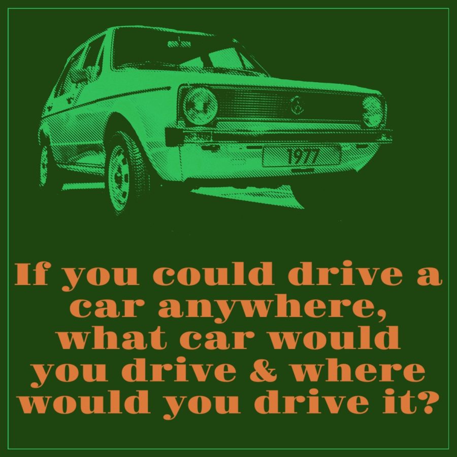 If you could drive a car anywhere, what car would you drive and where would you drive it?