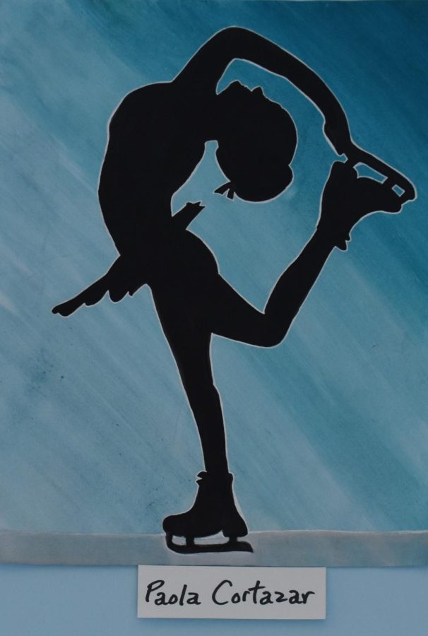 Silhouette of a Figure Skater Mid-Spin