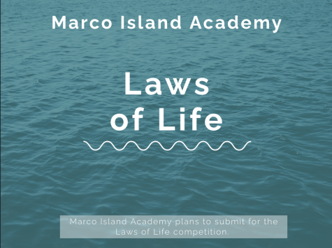 Marco Island Academy Plans to Enter the Laws of Life Contest