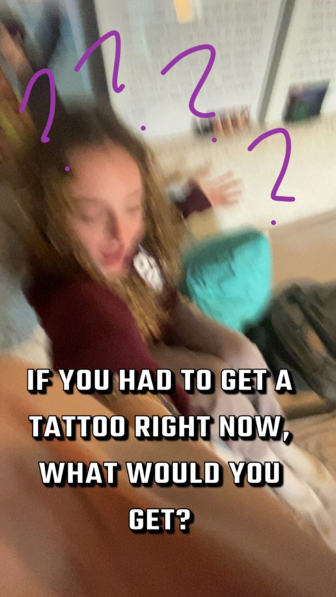 If you had to get a tattoo right now, what would you get?
