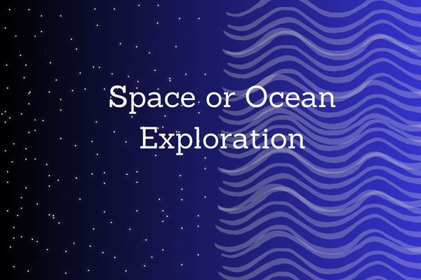 Space exploration has always been a key component in research and exploration, yet many are now trying to shift the governments focus to ocean exploration.