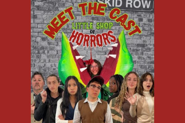 The full cast promo shot for MIAs production of Little Shop of Horrors. Photo Credit to Chris Dayett