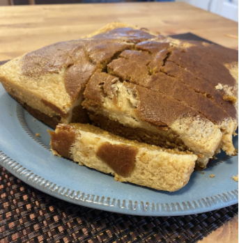 Rays Recipe: A baked Pumpkin Cream Cheese Loaf ready to enjoy.