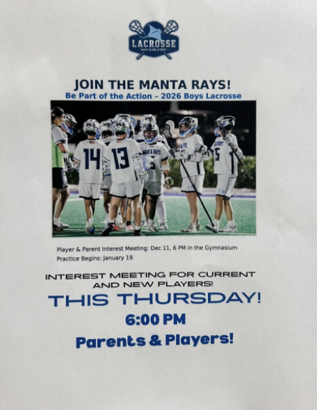 Lacrosse interest meeting poster.