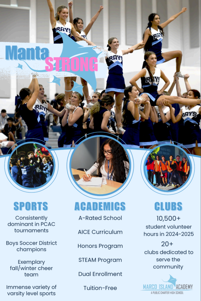 Poster made by AICE English Language students, Amanda Fonseca, Alisson Alvarez-Rodriguez, and Ines Martinez