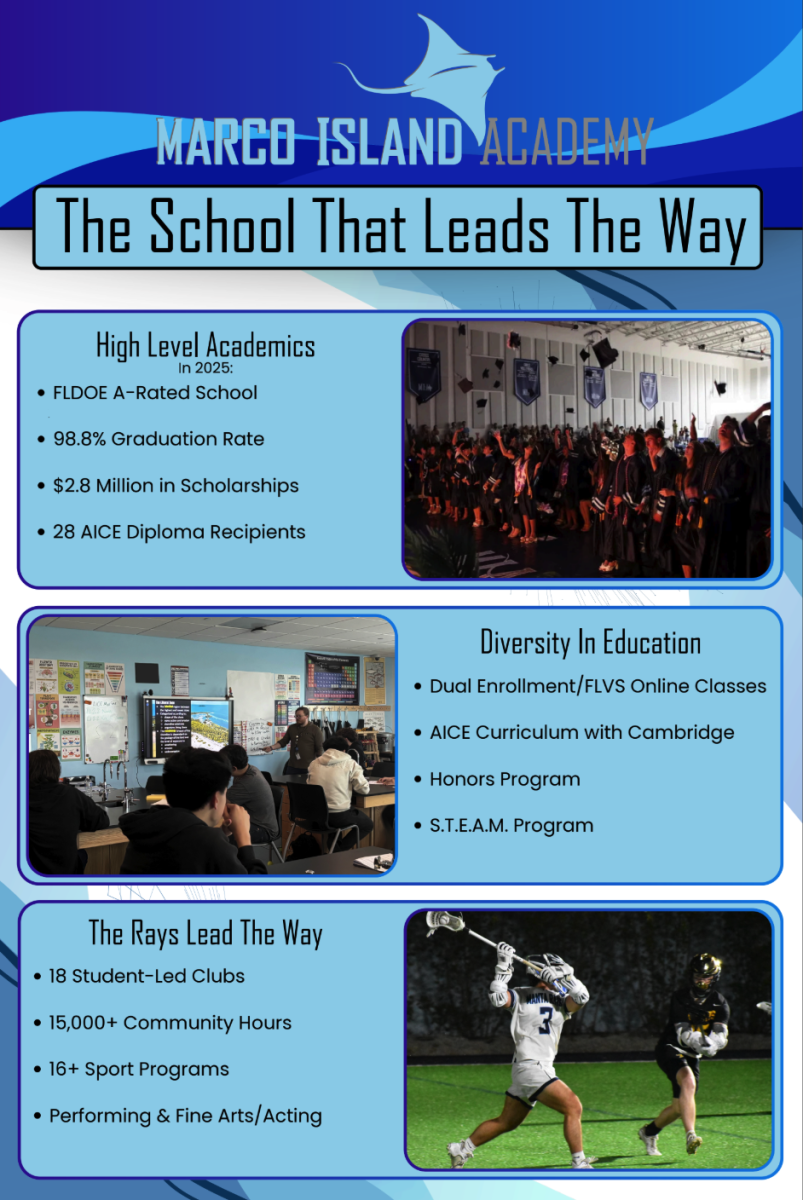 Poster made by AICE English Language students, Ava Cook, Jet Tuttle, Brandon Nguyen, and Peyton Reed.