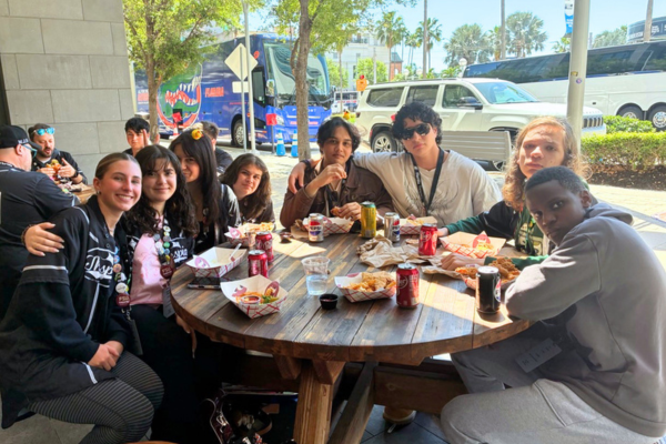 MIA's Thespians together enjoying lunch during states. 