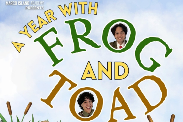 Part of the official A Year with Frog and Toad poster, provided by MIA Theatre.