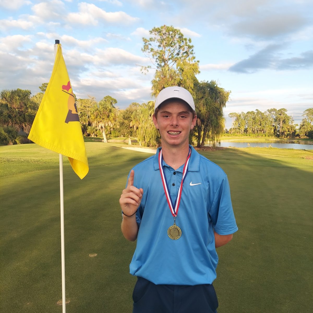 Kaden Latrell at his golf tournament.